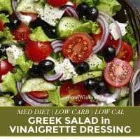 Easiest Greek Salad in Vinaigrette Dressing