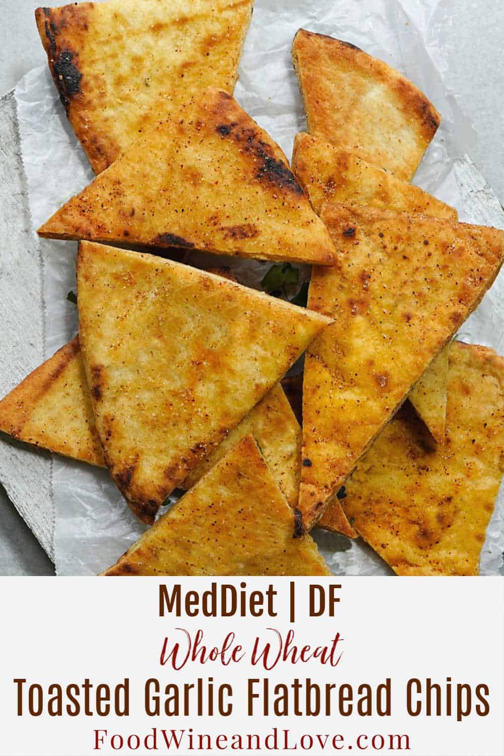 Whole Wheat Garlic Toasted Flatbread Chips