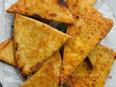 Whole Wheat Garlic Toasted Flatbread Chips