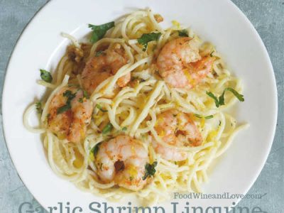 Garlic Shrimp Linguine Made with Wine