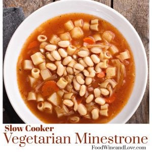 Slow Cooker Vegetarian Minestrone Soup
