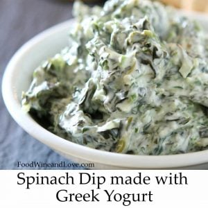Spinach Dip Made With Greek Yogurt