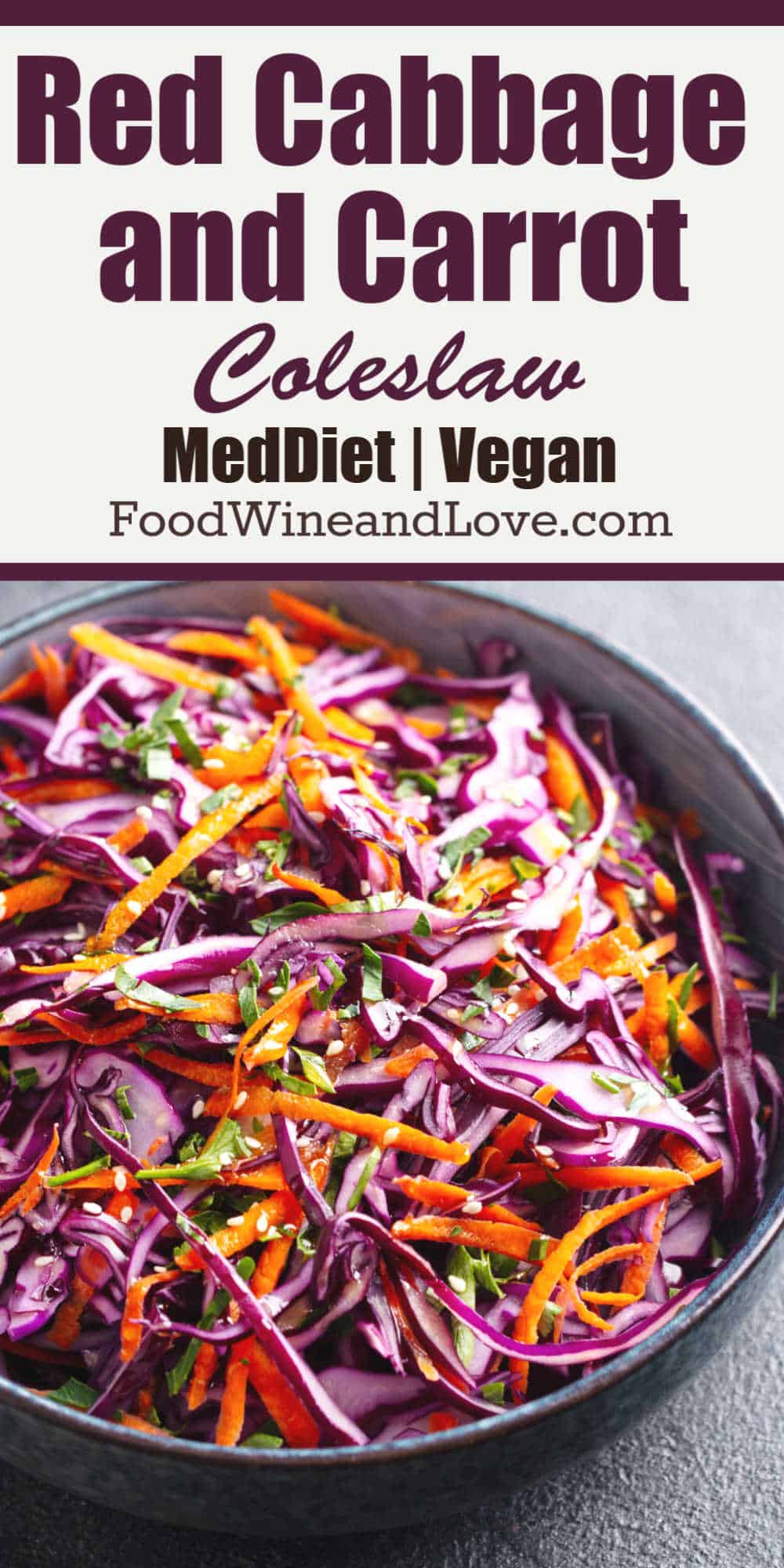 Red Cabbage and Carrot Cole Slaw