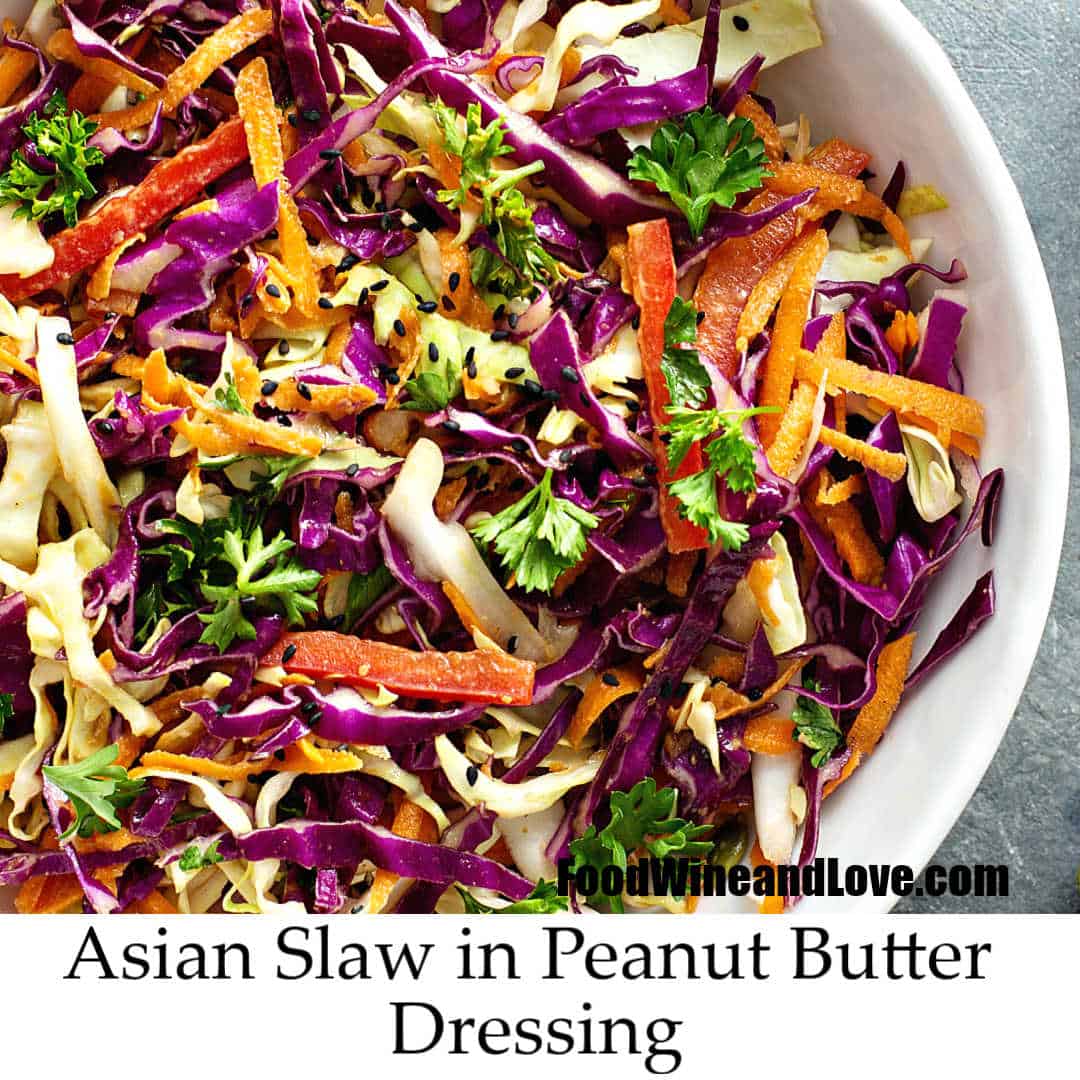 Asian Coleslaw With Peanut Butter Dressing