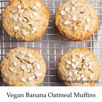 Vegan Banana Oatmeal Muffins