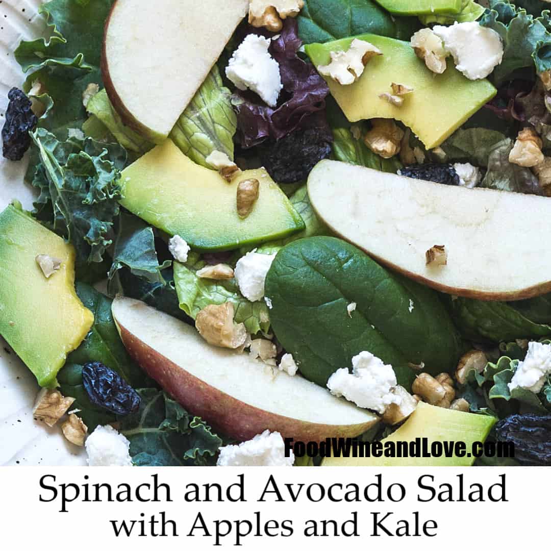 Avocado Apple and Spinach Salad
