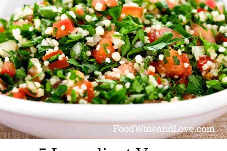 5 Ingredient Vegan Tabbouleh Salad