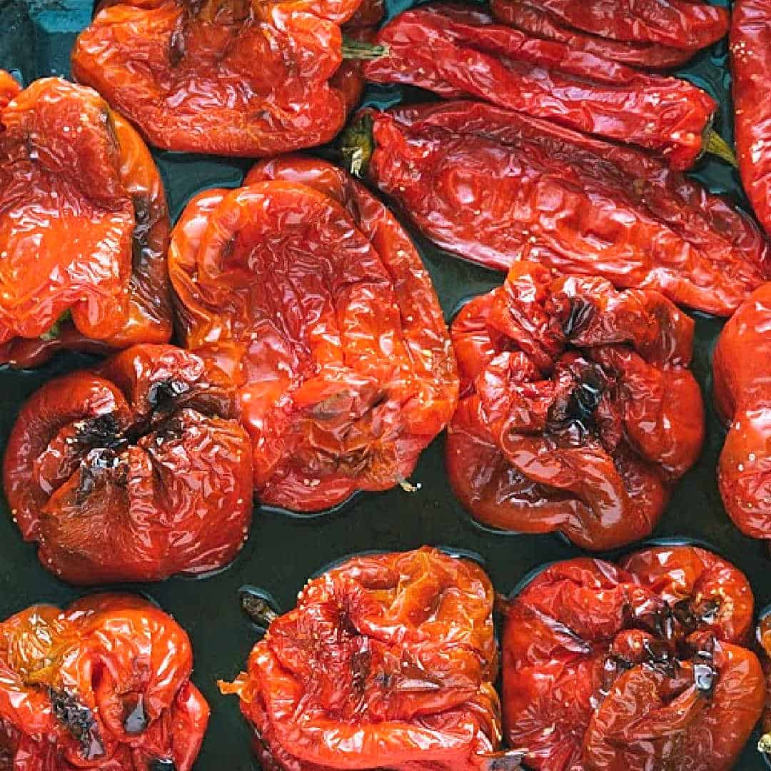 Mediterranean Diet Feta and Pepper Dip, perfect recipe for holiday parties, snacks, tailgates, or as an appetizer, How to roast peppers. roast red peppers