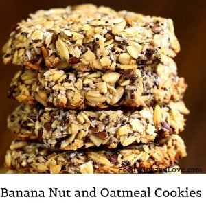 Banana Nut and Oatmeal Cookies