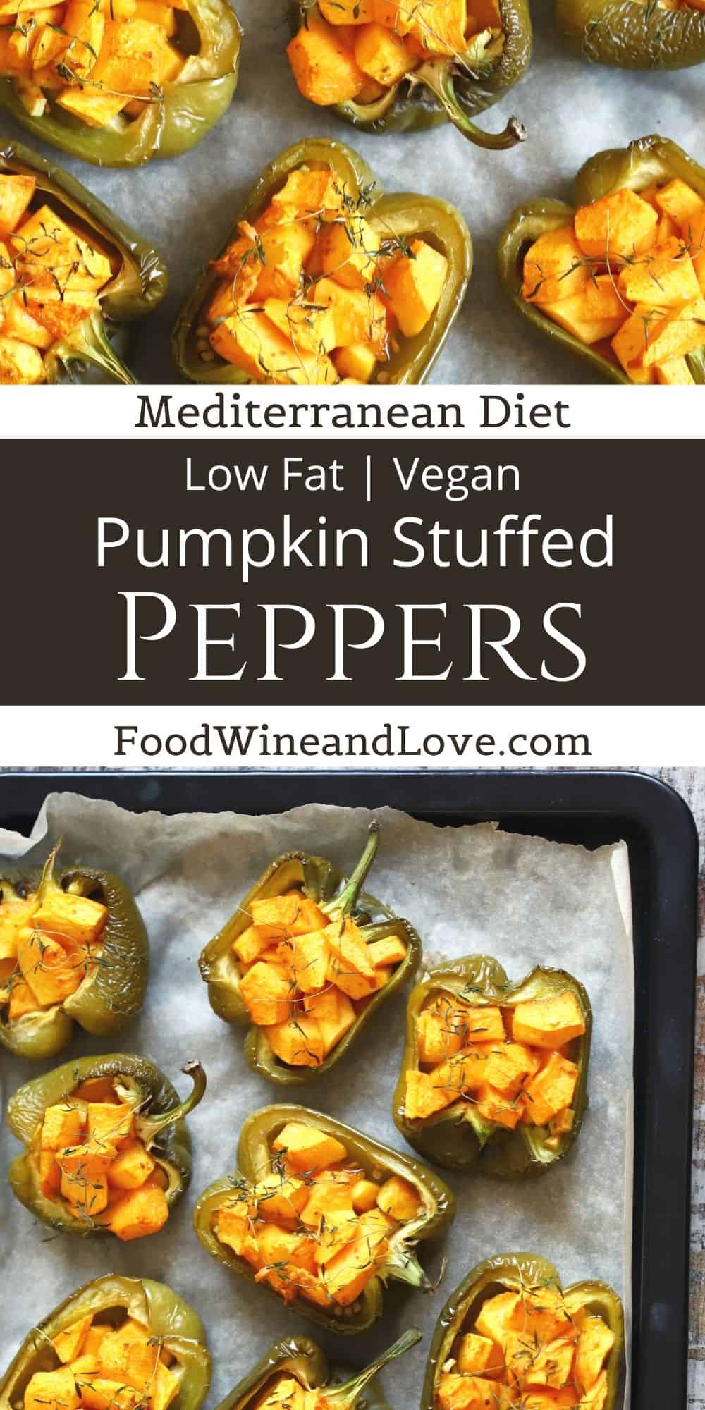 Vegan Pumpkin Stuffed Peppers
