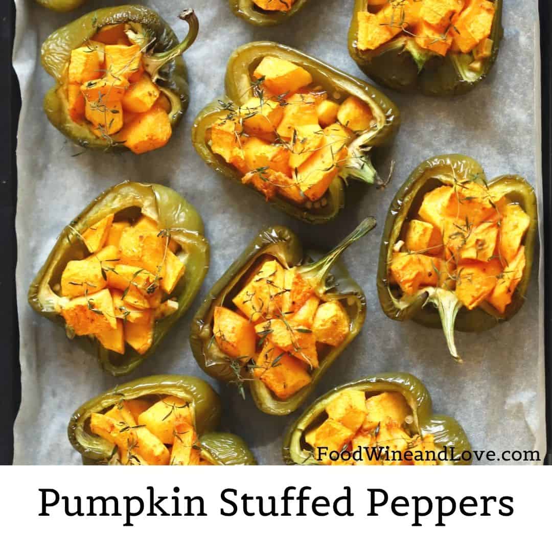 Vegan Pumpkin Stuffed Peppers