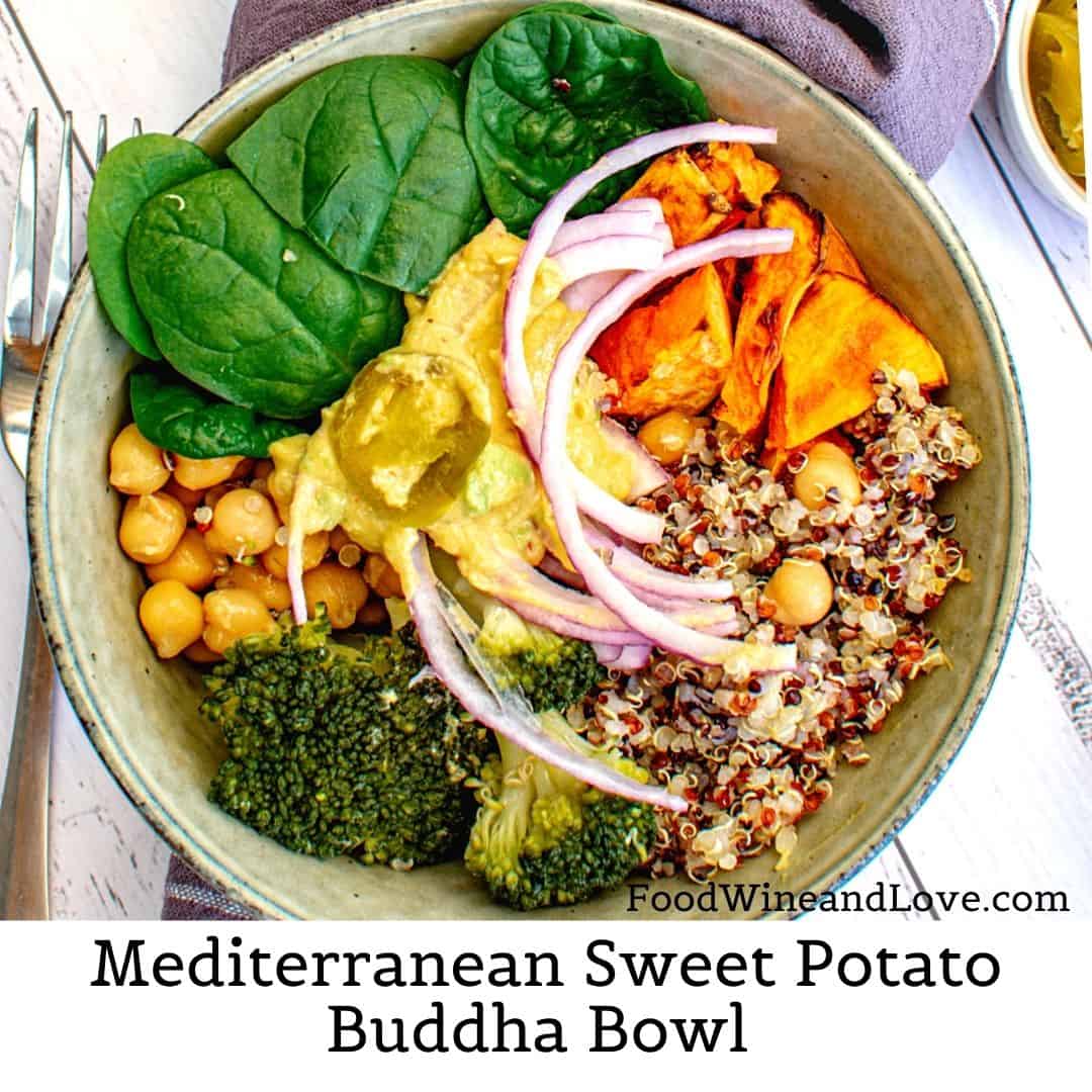 Mediterranean Sweet Potato Buddha Bowl
