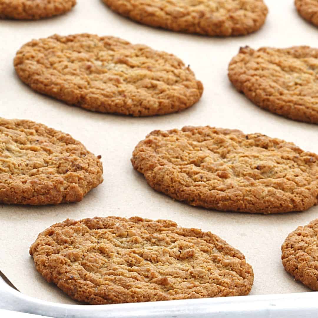 oatmeal cookies on pan