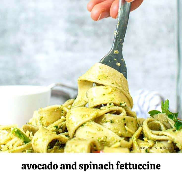 Pasta with Avocado and Spinach Sauce