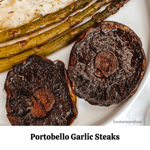 Portobello Steaks in Garlic Sauce