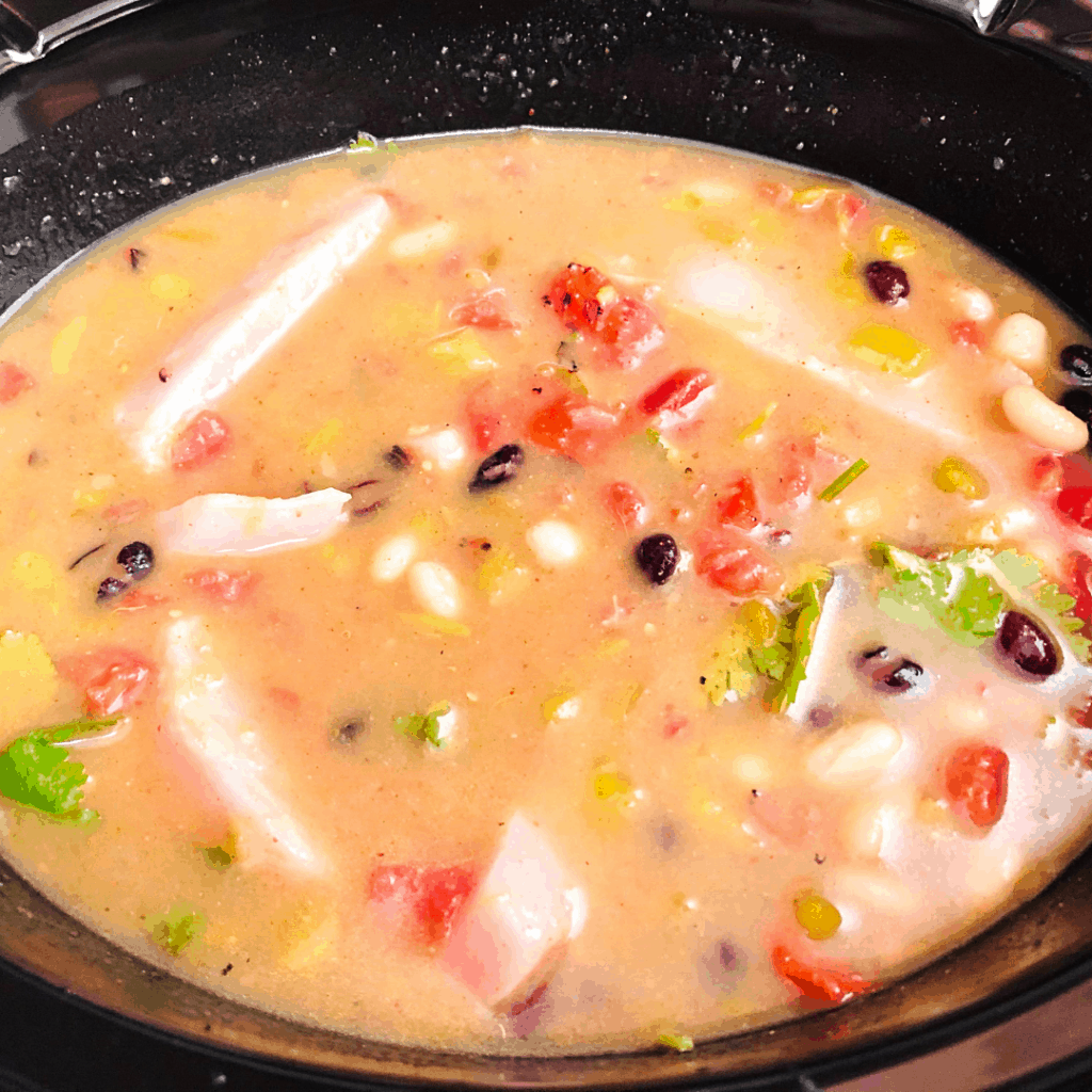 Slow Cooker Chili Chicken Soup - Food Wine and Love