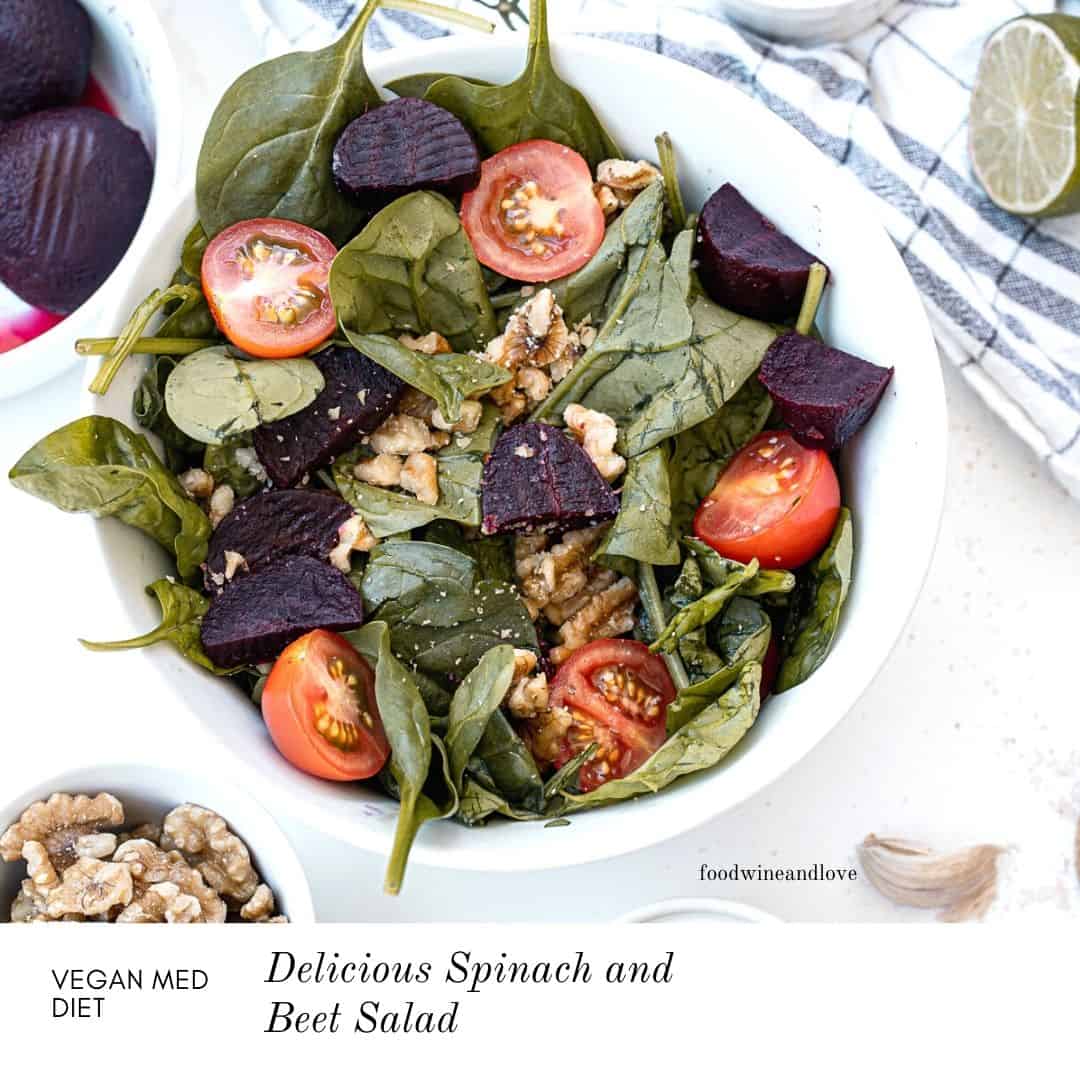 Delicious Spinach and Beet Salad