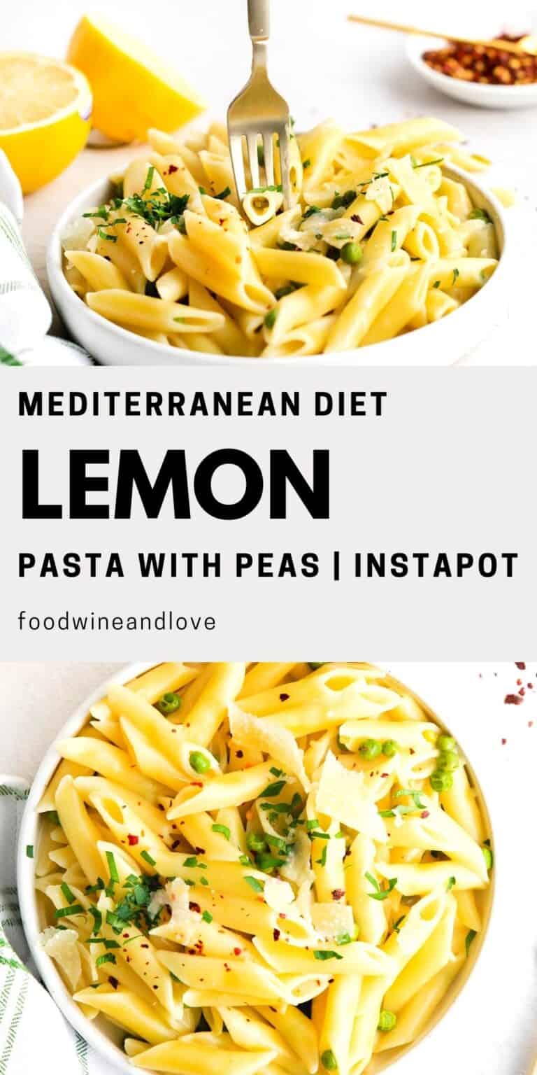 Instapot Lemon Pasta with Peas - Food Wine and Love