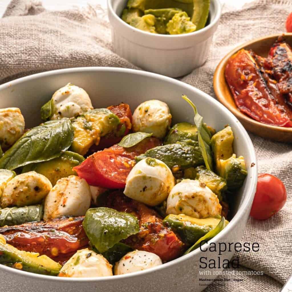Mediterranean Diet Caprese Salad - Food Wine and Love
