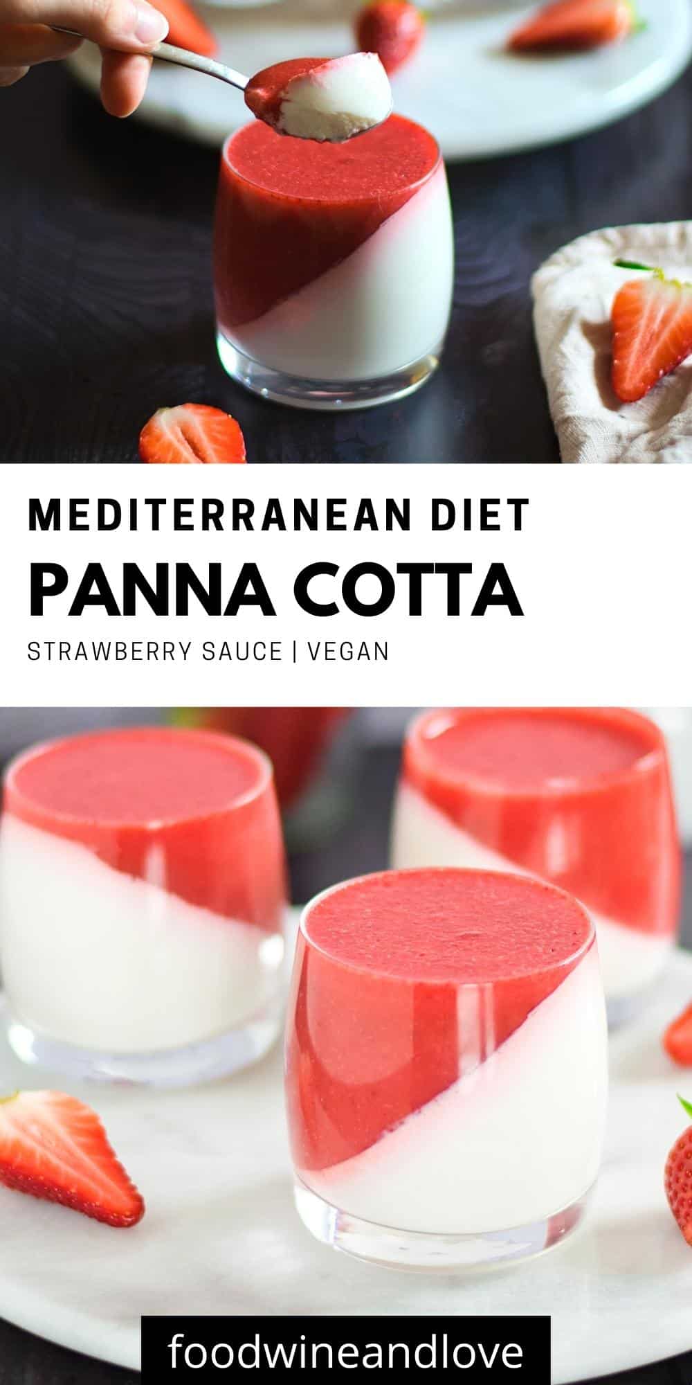 Panna Cotta in Strawberry Sauce