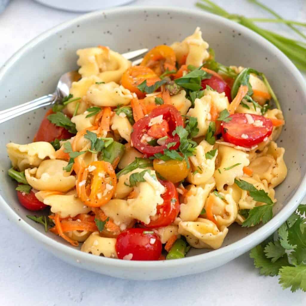 Tortellini Salad with Avocado Vinaigrette Food Wine and Love