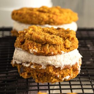 Vegan Carrot Cake Sandwich Cookies