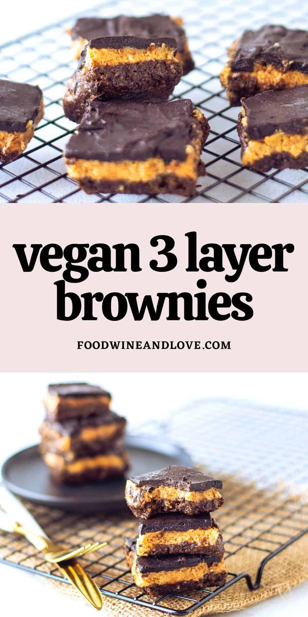 Vegan 3 Layer Brownies