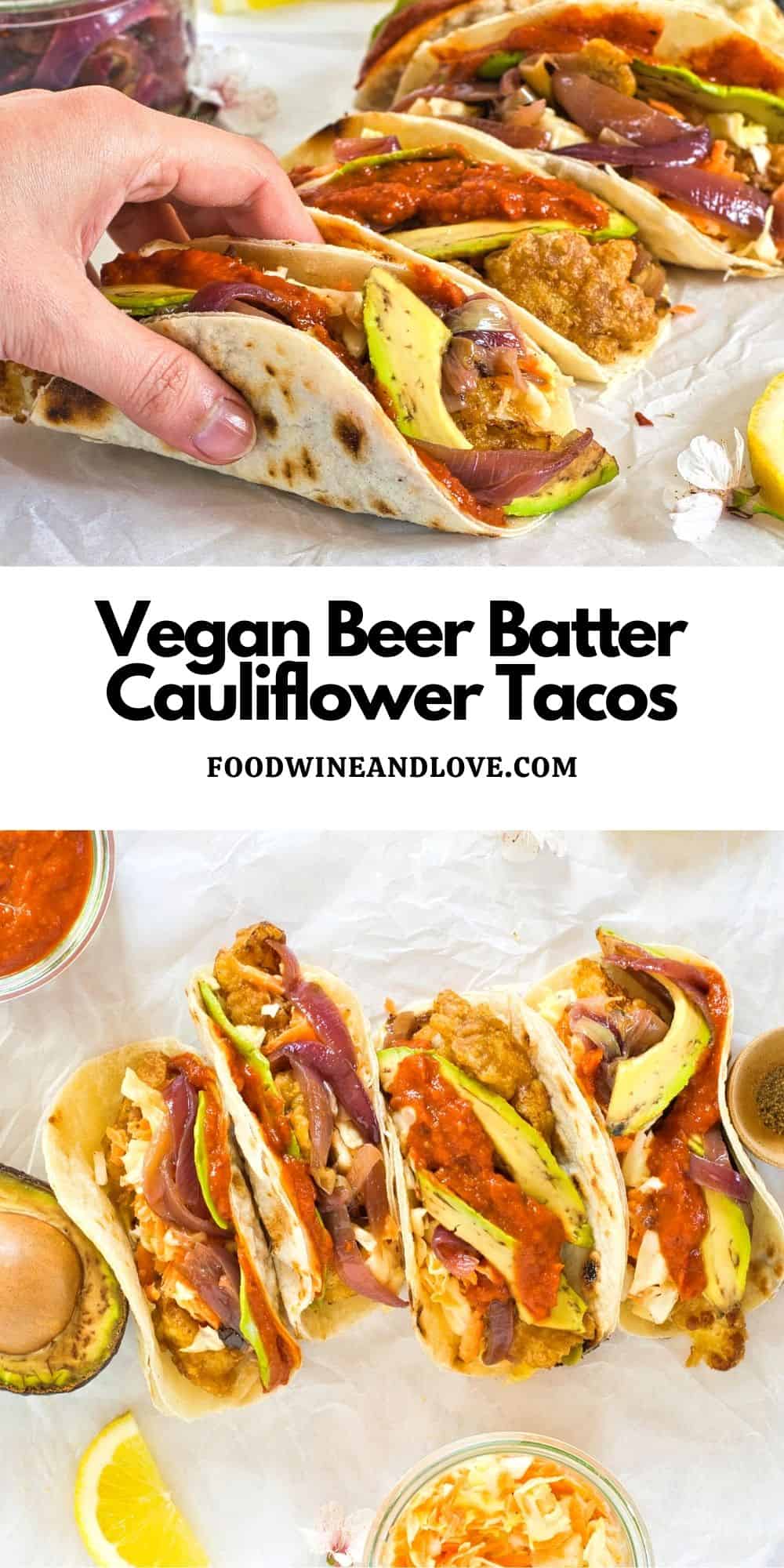 Vegan Beer Batter Cauliflower Tacos