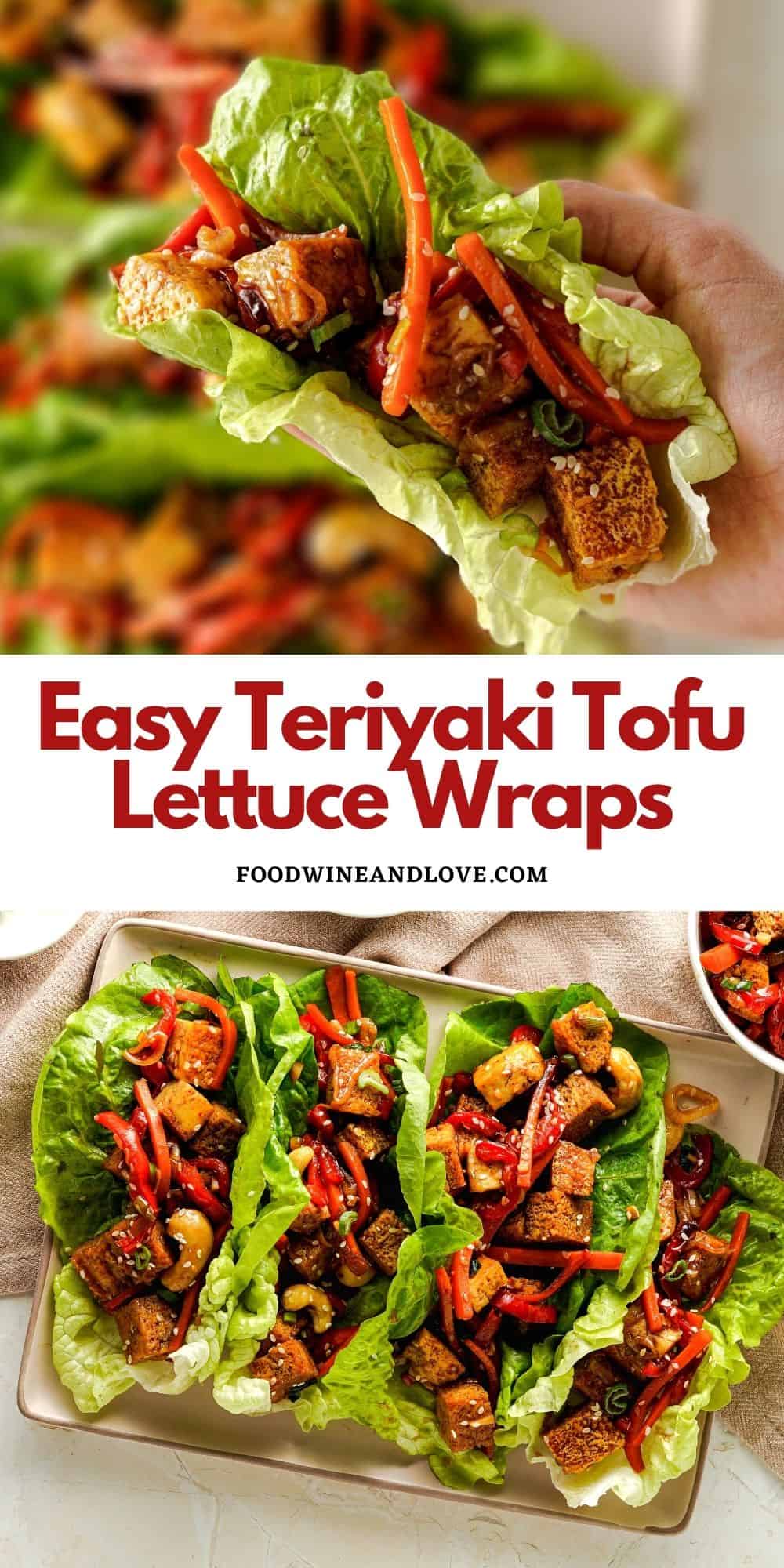 Easy Teriyaki Tofu Lettuce Wraps