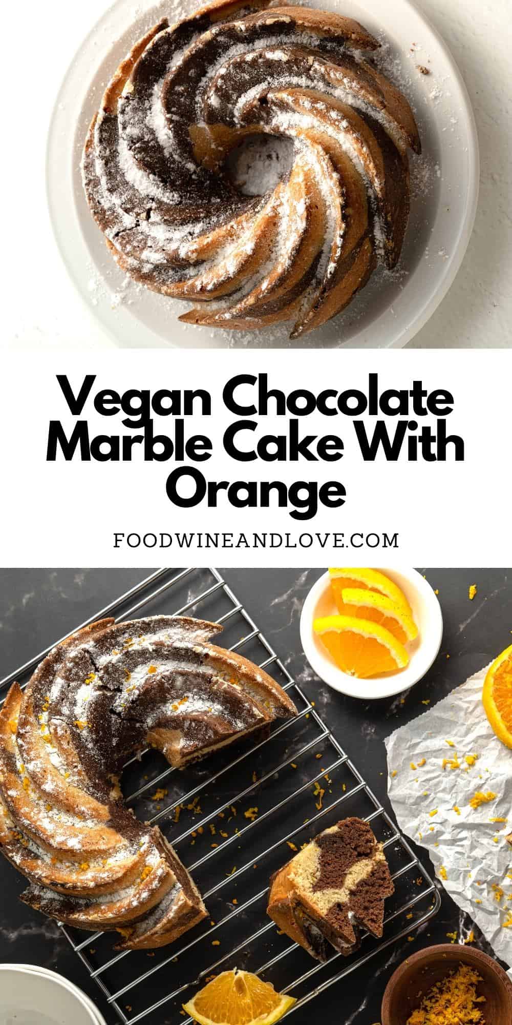 Vegan Marble Cake with Orange