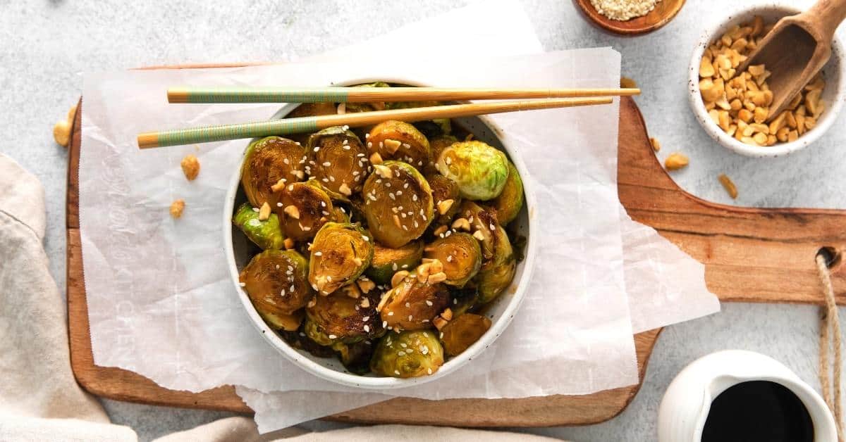 Easy Vegan Kung Pao Brussels Sprouts