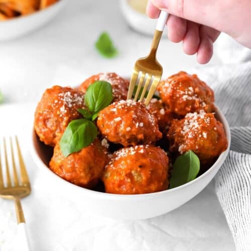 Mediterranean Diet Chicken Parmesan Meatballs