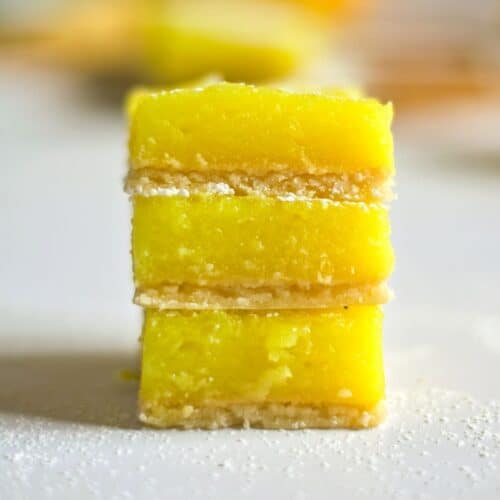 Vegan Lemon Bars with Shortbread Crust