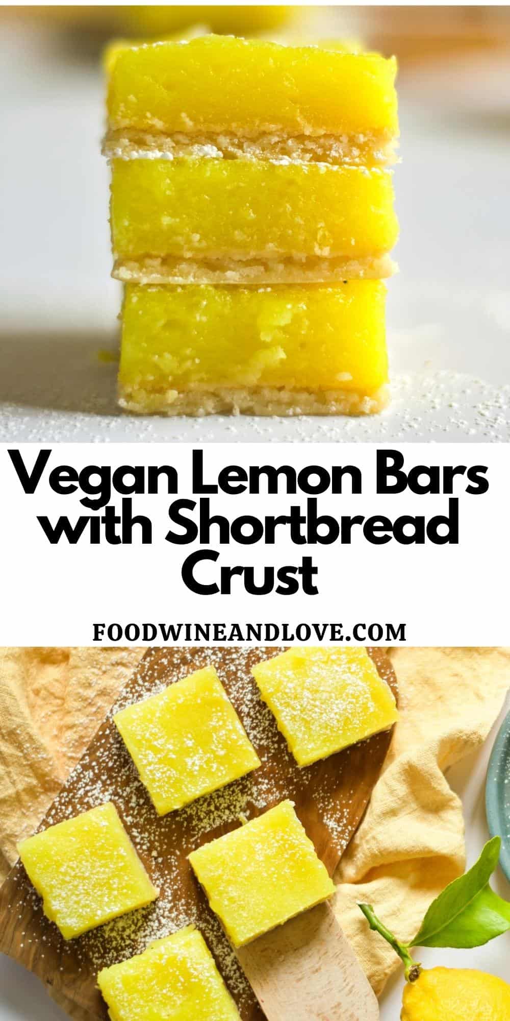 Vegan Lemon Bars with Shortbread Crust