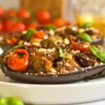 Mediterranean Diet Stuffed Eggplant