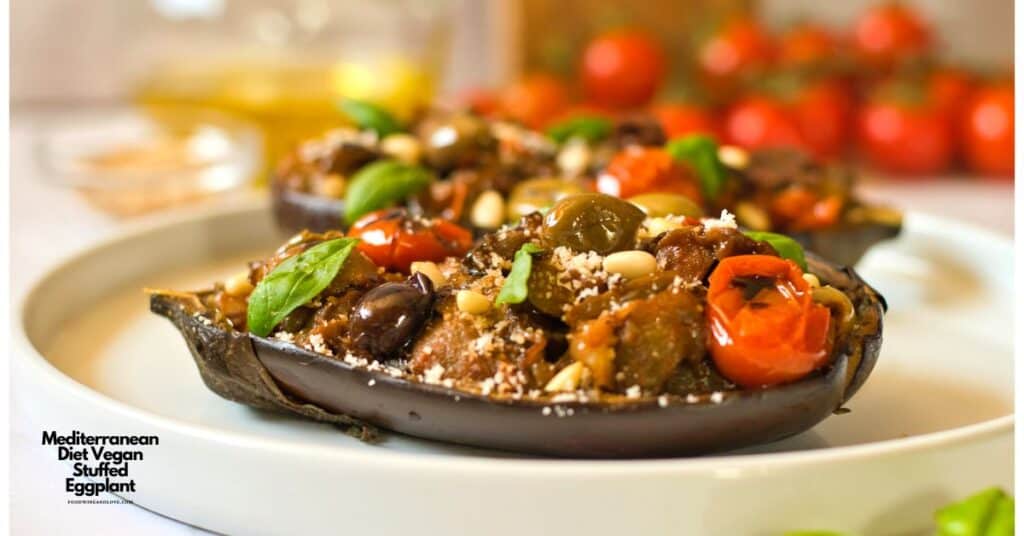 Mediterranean Diet Stuffed Eggplant - Food Wine and Love