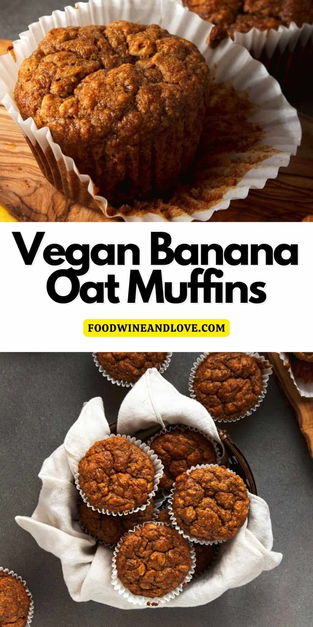 Oat Flour Vegan Muffin Recipe, a delicious baked breakfast, brunch, or snack, idea that is Vegan, Gluten Free and Mediterranean diet friendly.