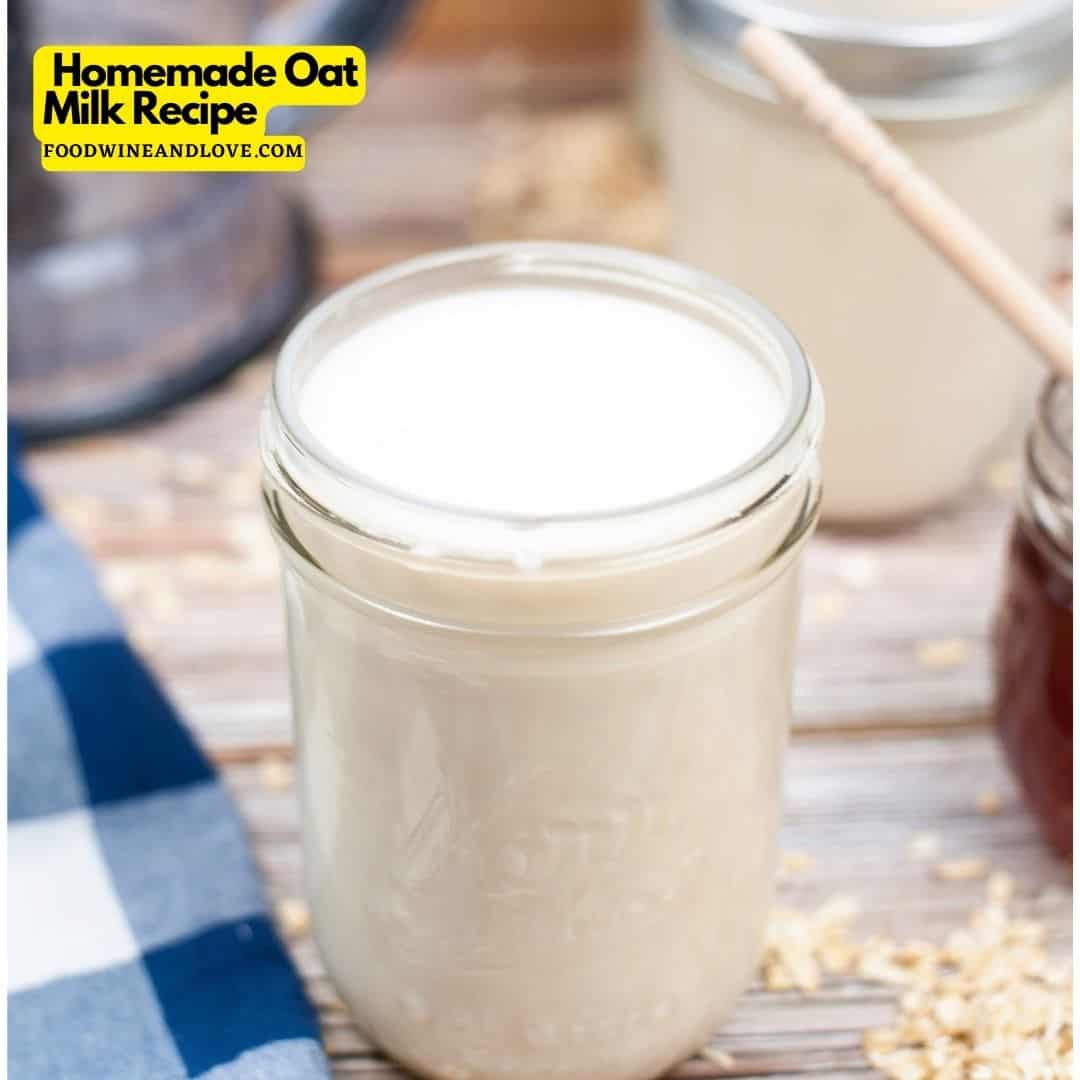 How to Make Homemade Oat Milk, a simple do it yourself recipe for making delicious vegan milk at home using rolled oats