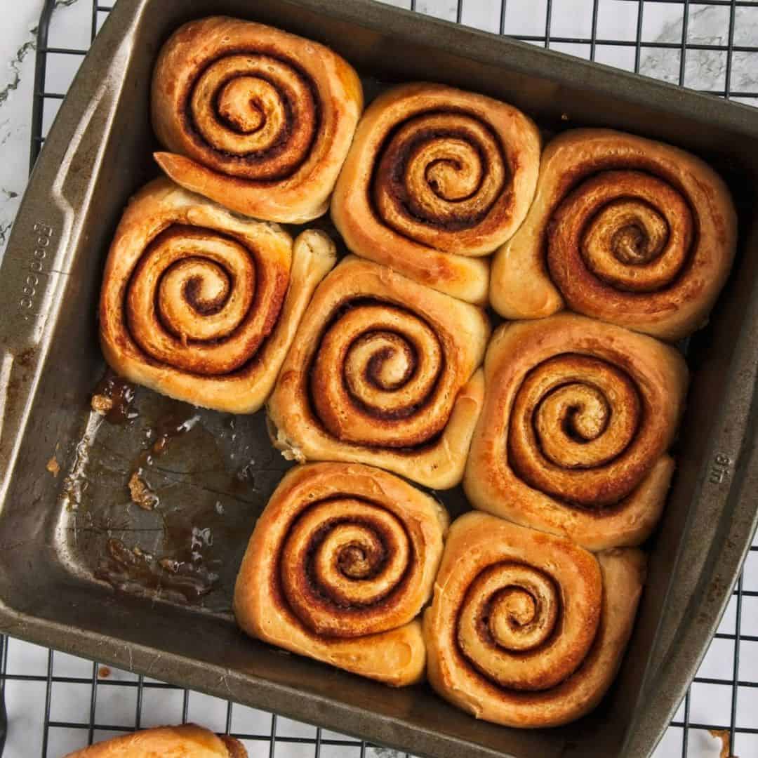 Gooey Vegan Cinnamon Rolls Recipe, a simple and delicious dessert, breakfast, or brunch recipe made with fresh ingredients and no dairy.