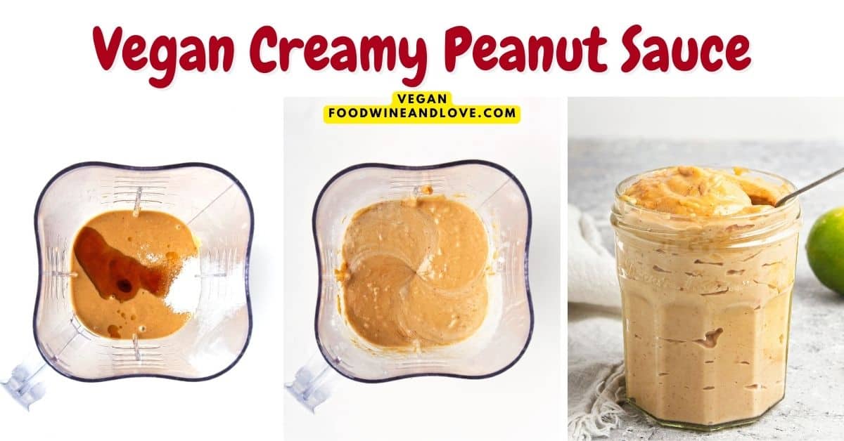 Vegan Creamy Peanut Sauce, a simple and delicious recipe for a dip, dressing, or sauce for a favorite dish.