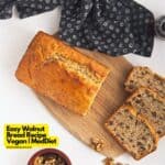 Easy Walnut Bread Recipe Vegan | MedDiet