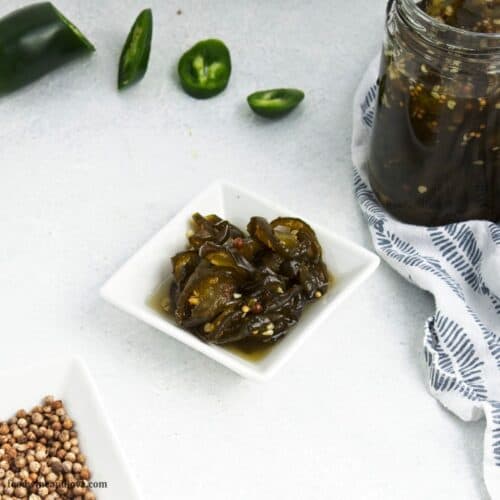 Vegan Cowboy Candy (candied jalapenos)