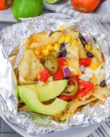 Foil Packet Vegetarian Nachos