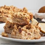 Pear Crumble Bars (Vegan, GF)