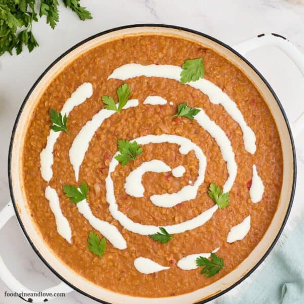 Red Lentil Dahl Recipe - Food Wine and Love