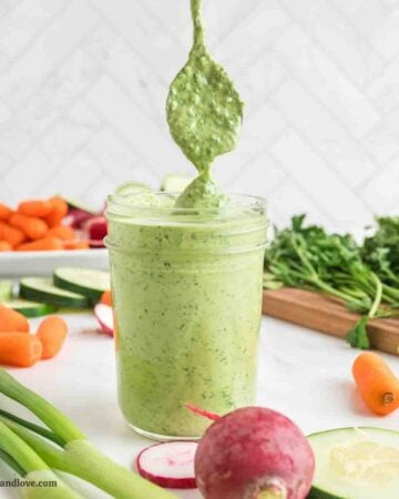 Mediterranean Diet Green Goddess Dressing and Dip