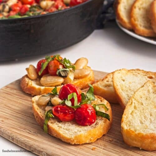 Roasted Tomato with White Bean Crostini