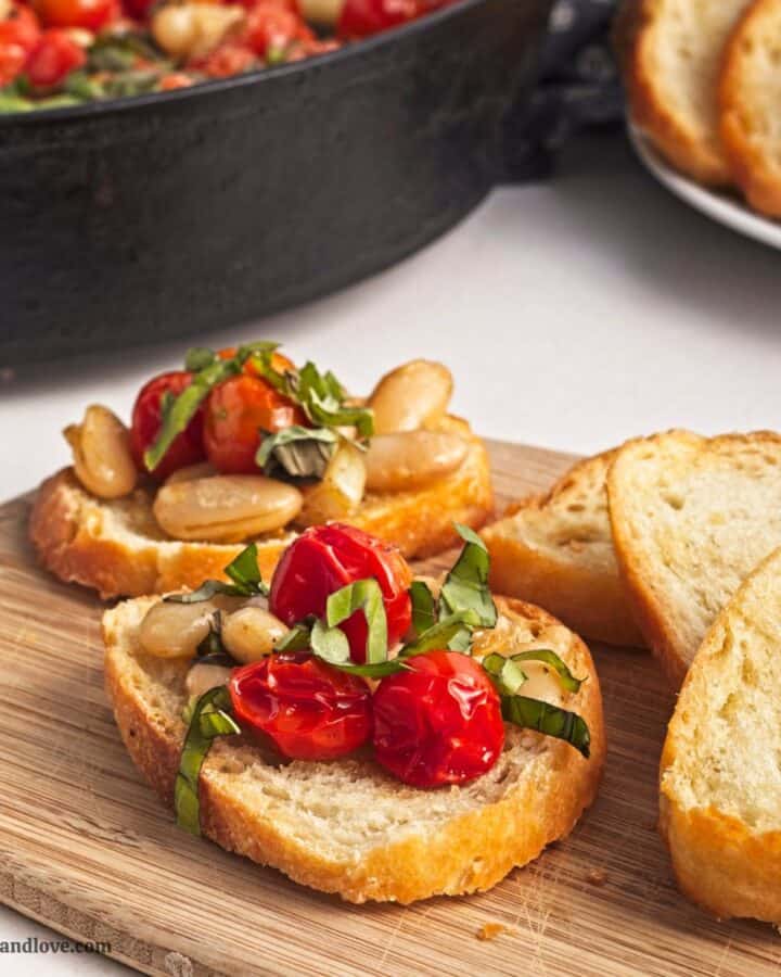 Roasted Tomato with White Bean Crostini