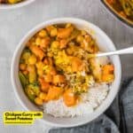 Chickpea Curry with Sweet Potatoes