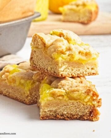 Lemon Curd Cookie Bars (Vegan Recipe)